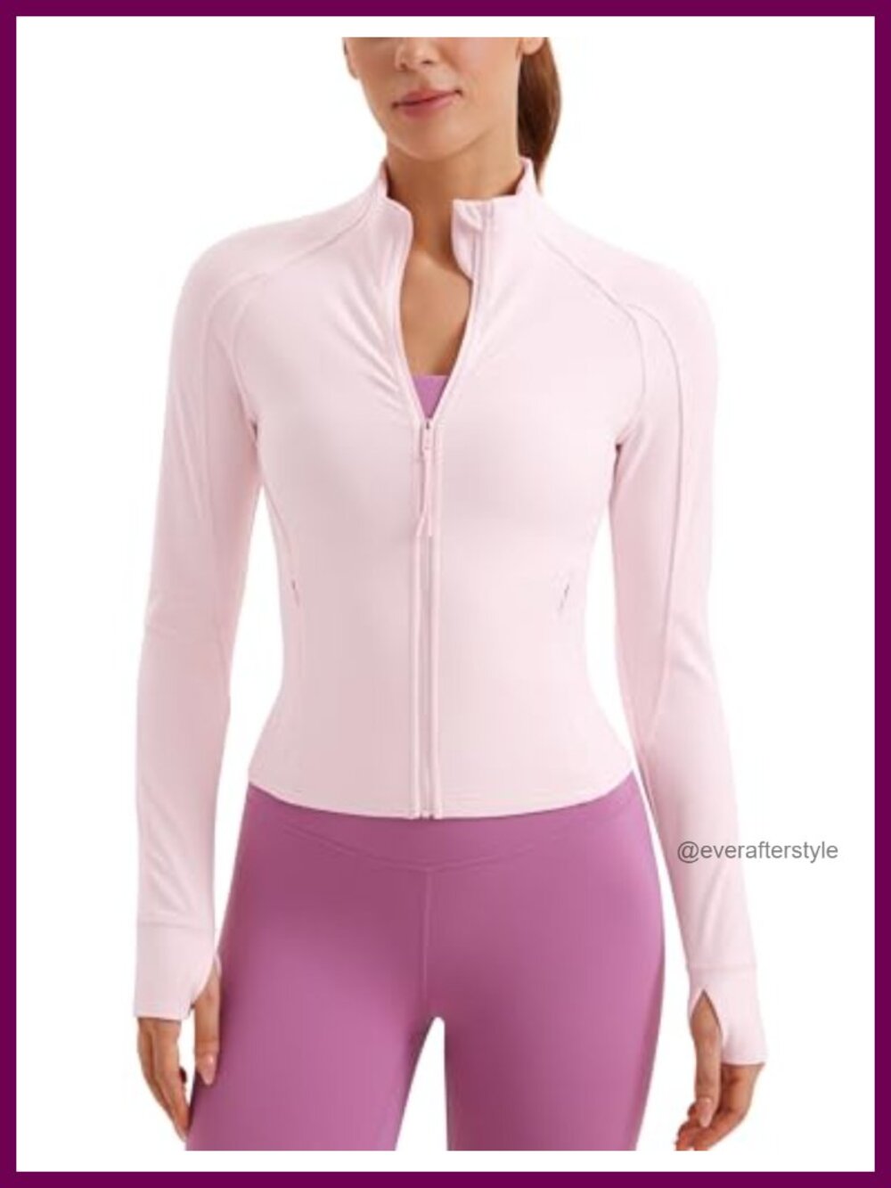 Butterluxe Slim Fit Waist Length Zip Pocket Athleisure Jacket
